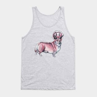 Triceratops Corgi Tank Top